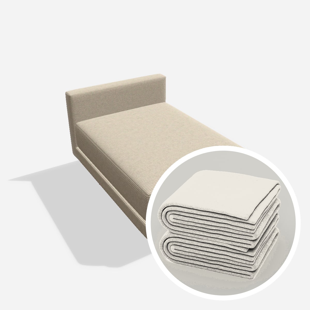 Stoffbezug - Donna armchair – Cord / Nata