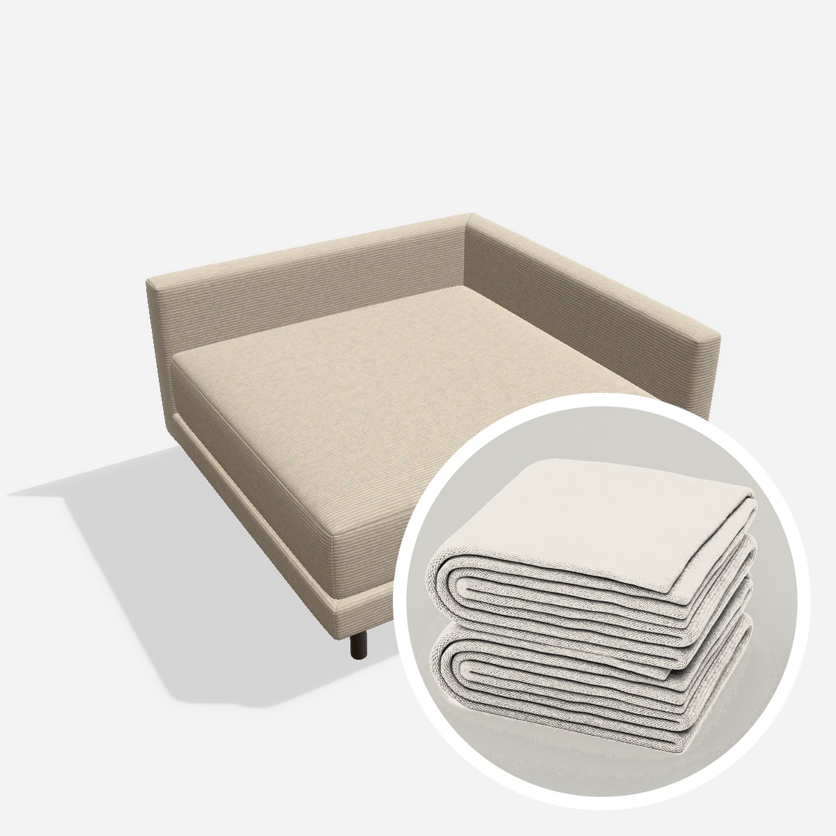 Stoffbezug - Donna Corner B – Cord / Nata