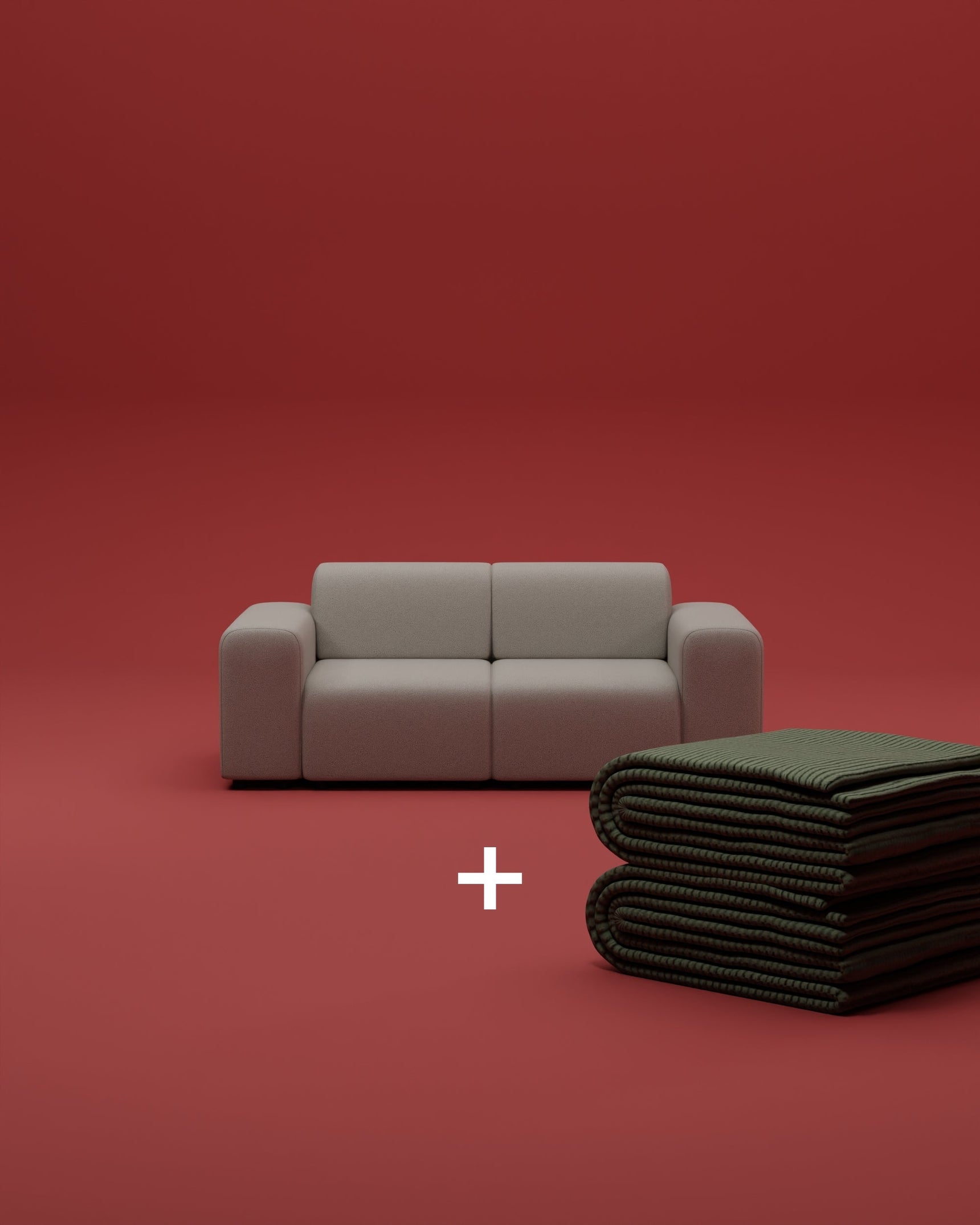 Modulares Sofa Nina 2-Sitzer mit Schlaffunktion 2 in 1 Set
