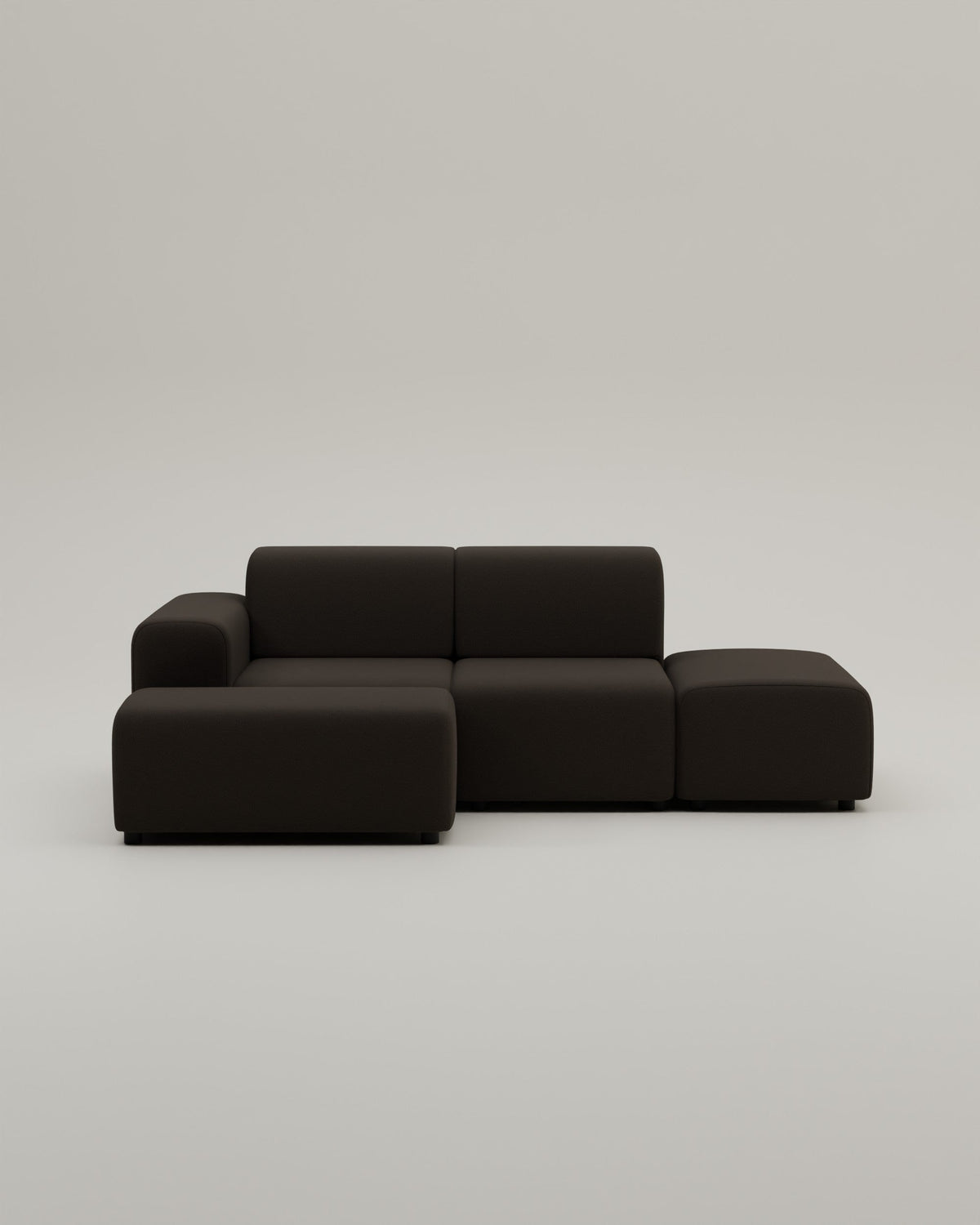 Canapé d'angle modulaire Nina 4 places mini avec fonction sommeil