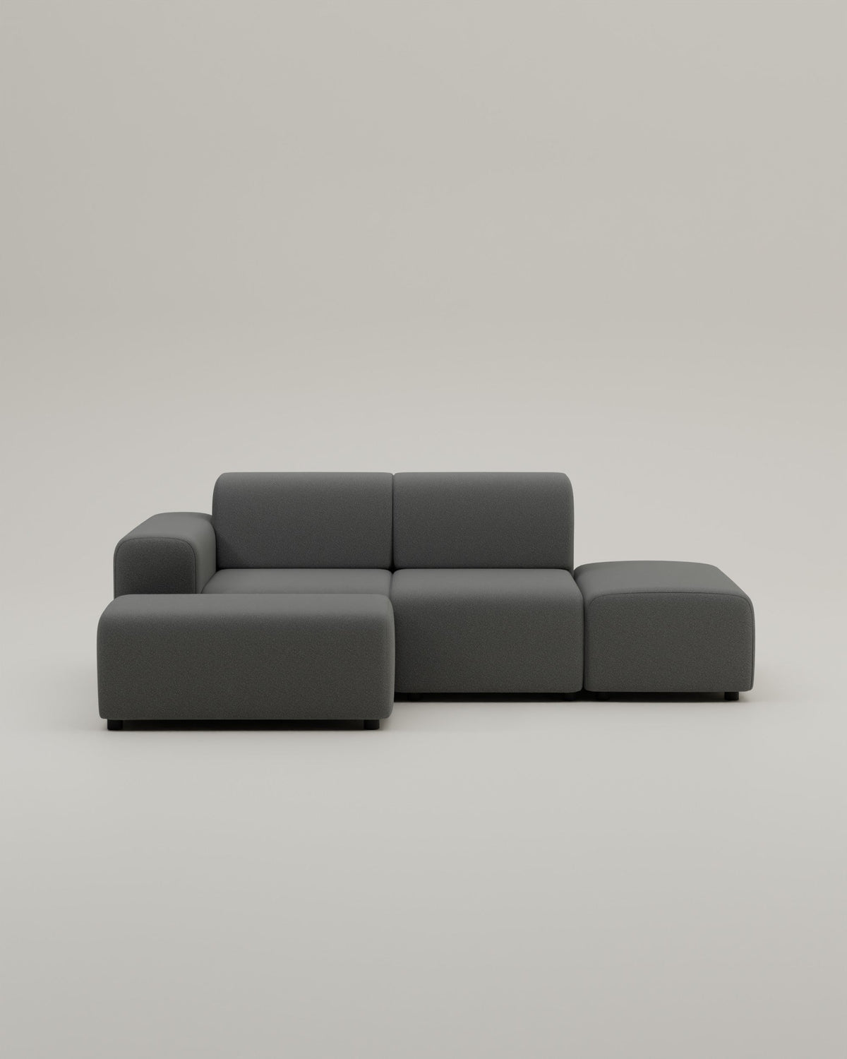 Canapé d'angle modulaire Nina 4 places mini avec fonction sommeil