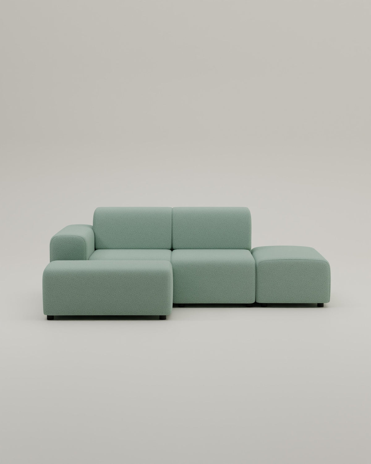 Canapé d'angle modulaire Nina 4 places mini avec fonction sommeil