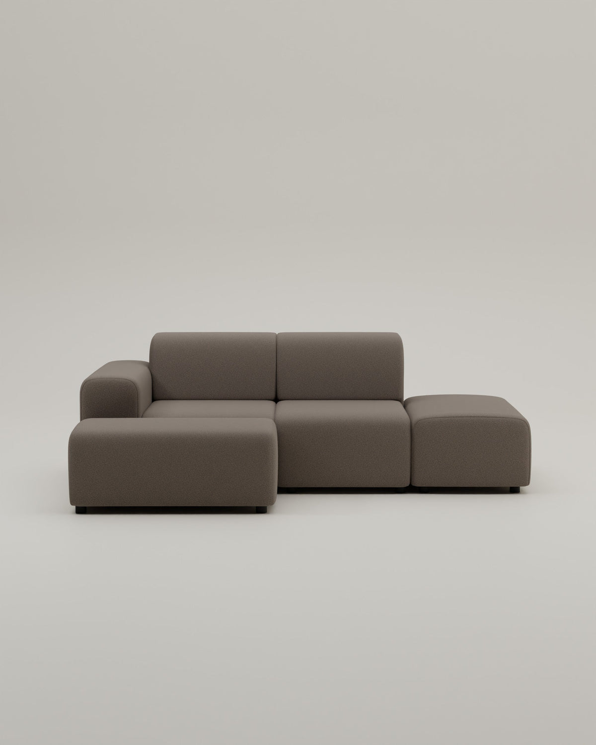 Canapé d'angle modulaire Nina 4 places mini avec fonction sommeil