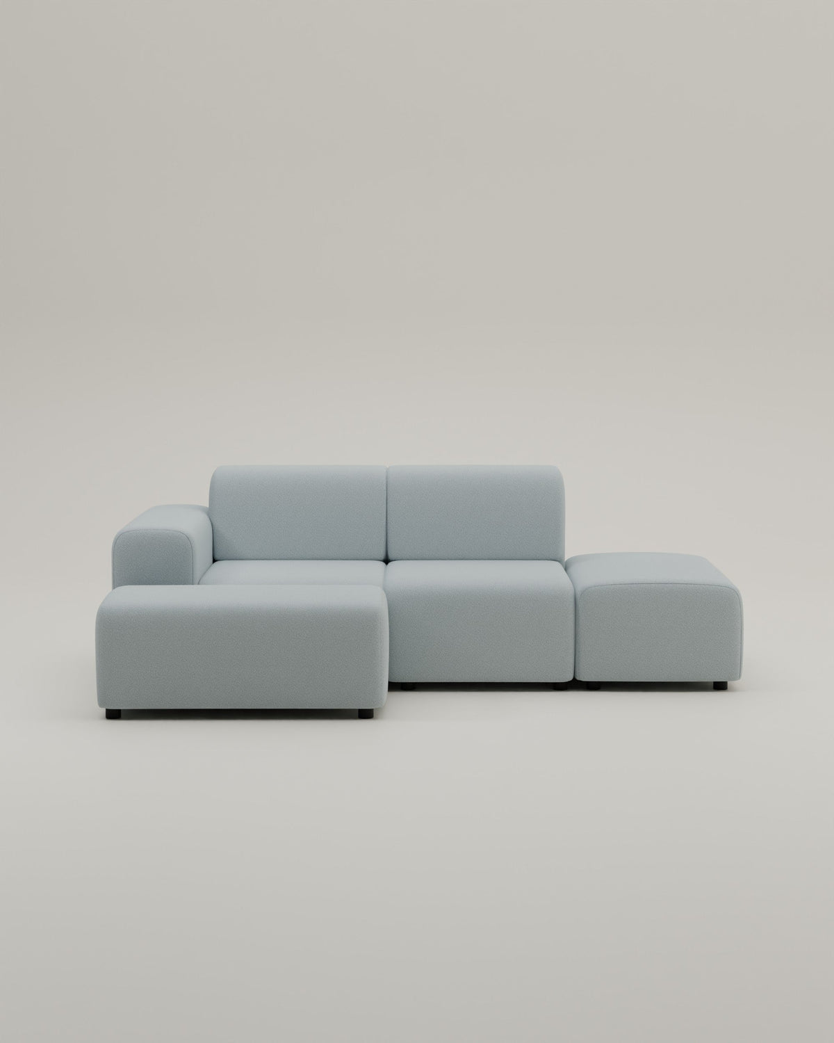 Canapé d'angle modulaire Nina 4 places mini avec fonction sommeil