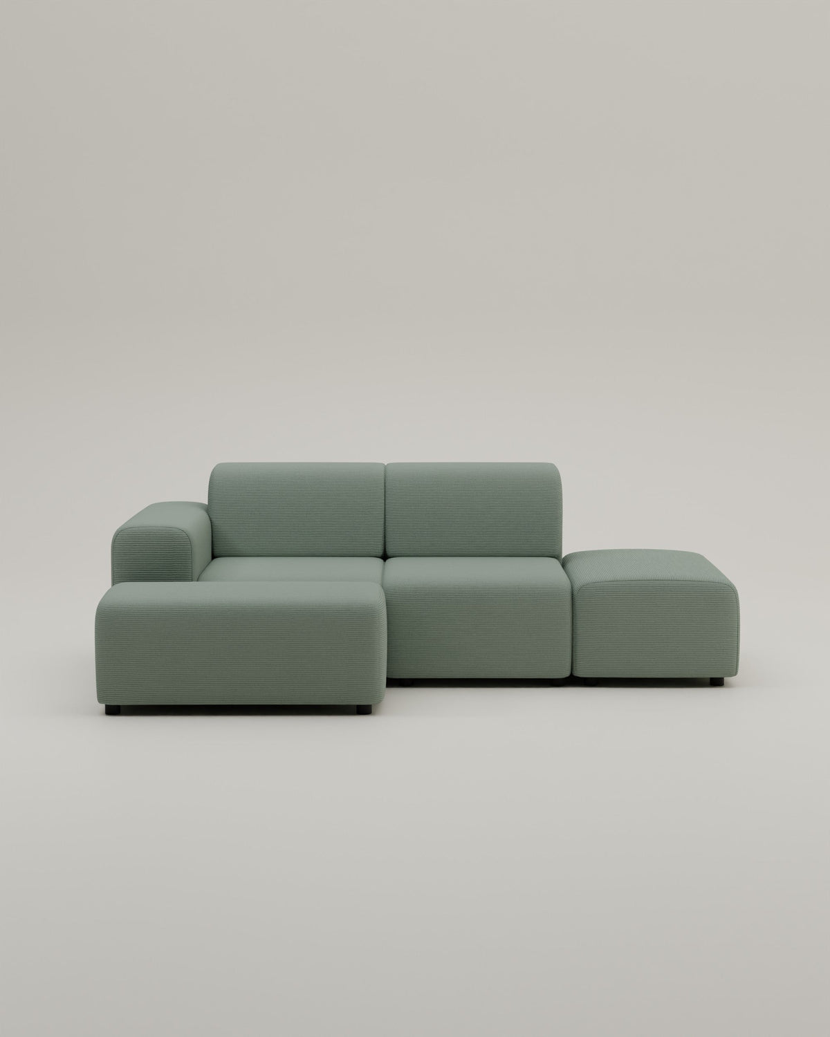 Canapé d'angle modulaire Nina 4 places mini avec fonction sommeil