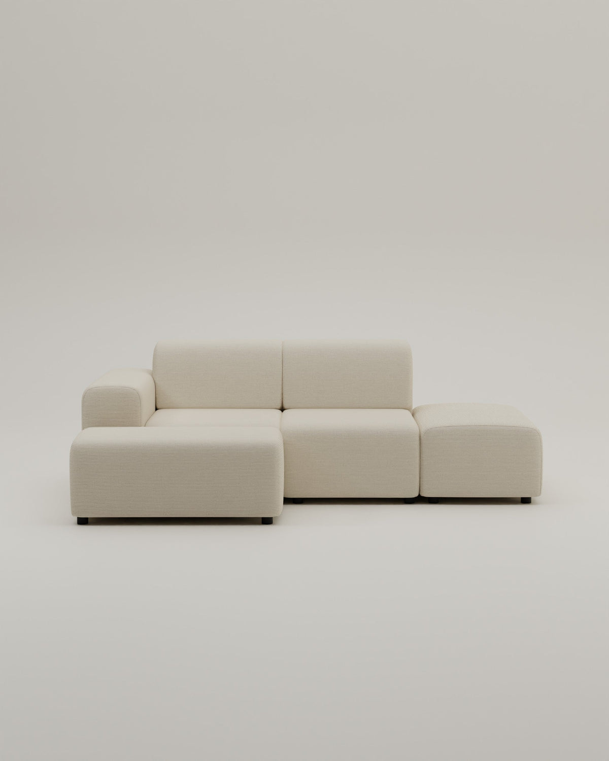 Canapé d'angle modulaire Nina 4 places mini avec fonction sommeil