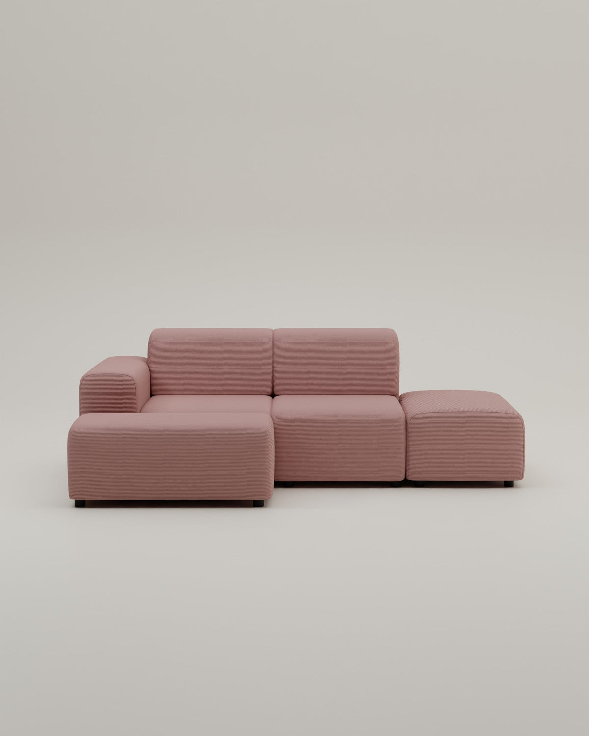 Canapé d'angle modulaire Nina 4 places mini avec fonction sommeil