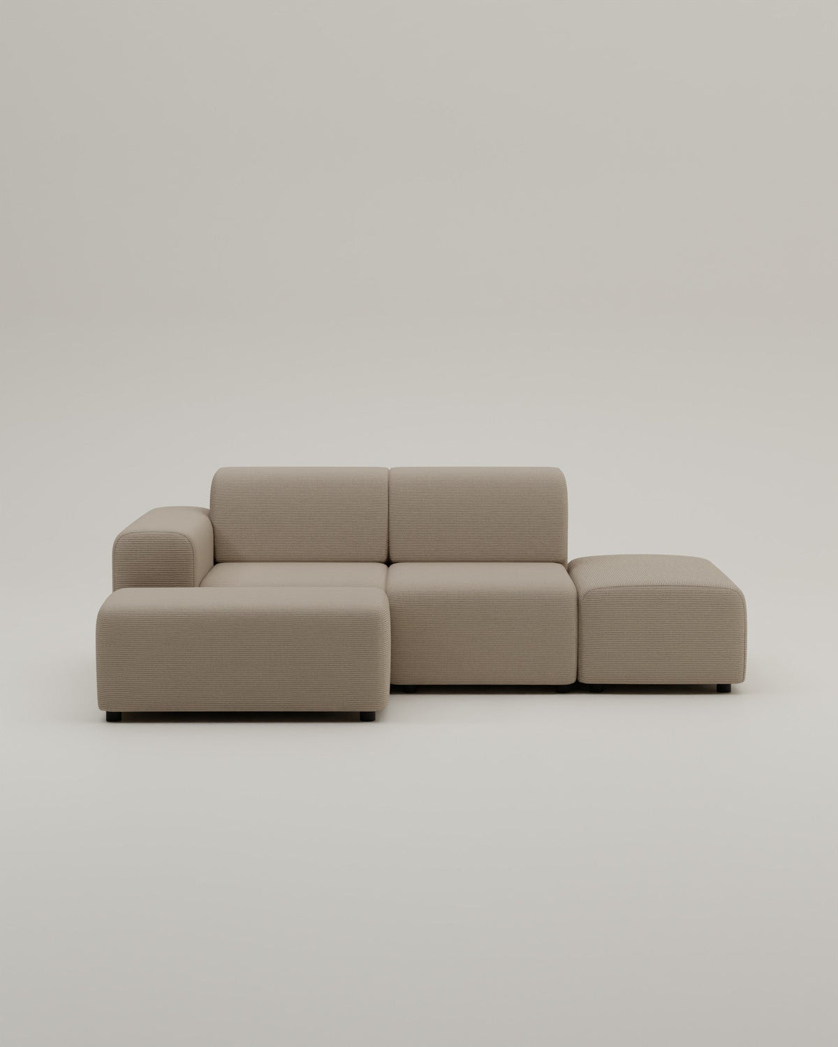 Canapé d'angle modulaire Nina 4 places mini avec fonction sommeil