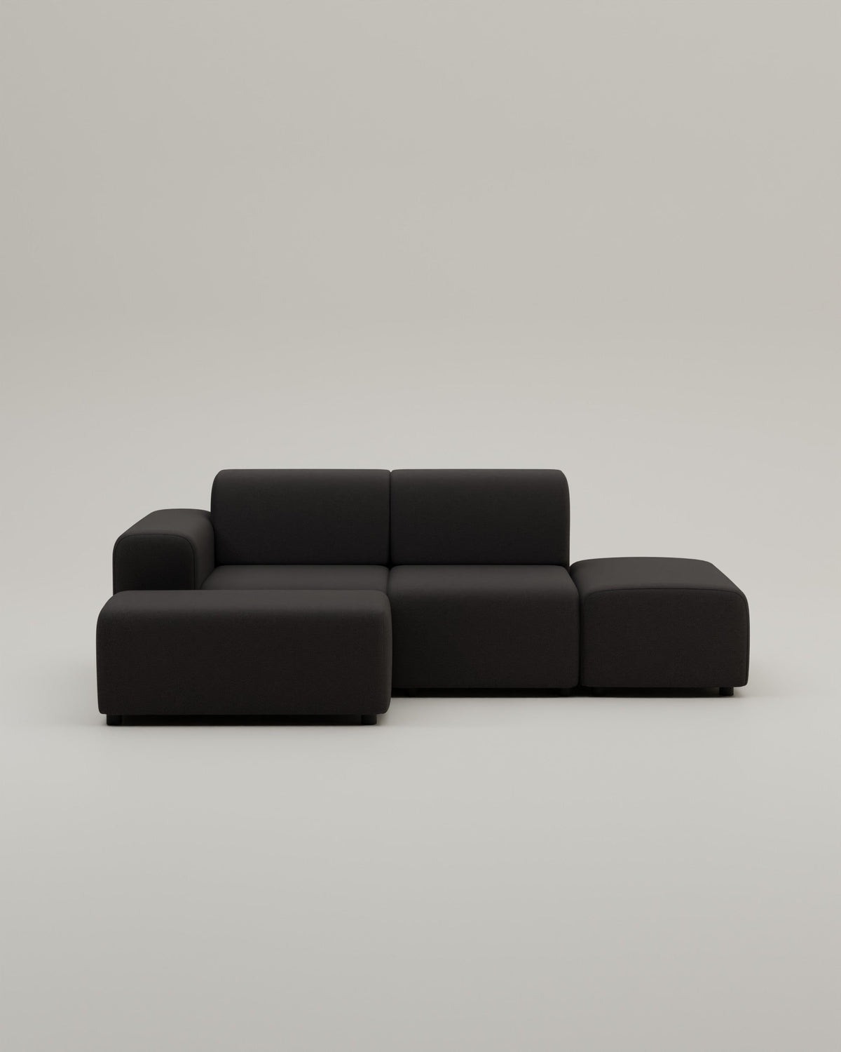 Canapé d'angle modulaire Nina 4 places mini avec fonction sommeil