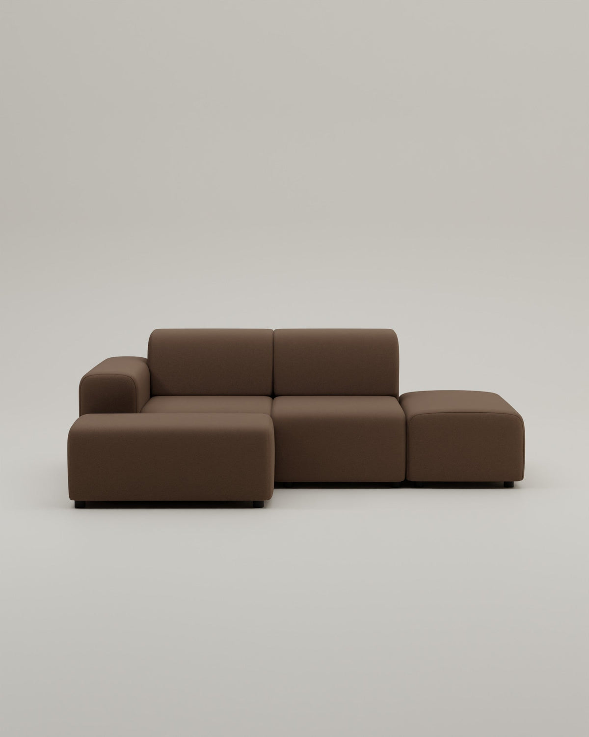 Canapé d'angle modulaire Nina 4 places mini avec fonction sommeil