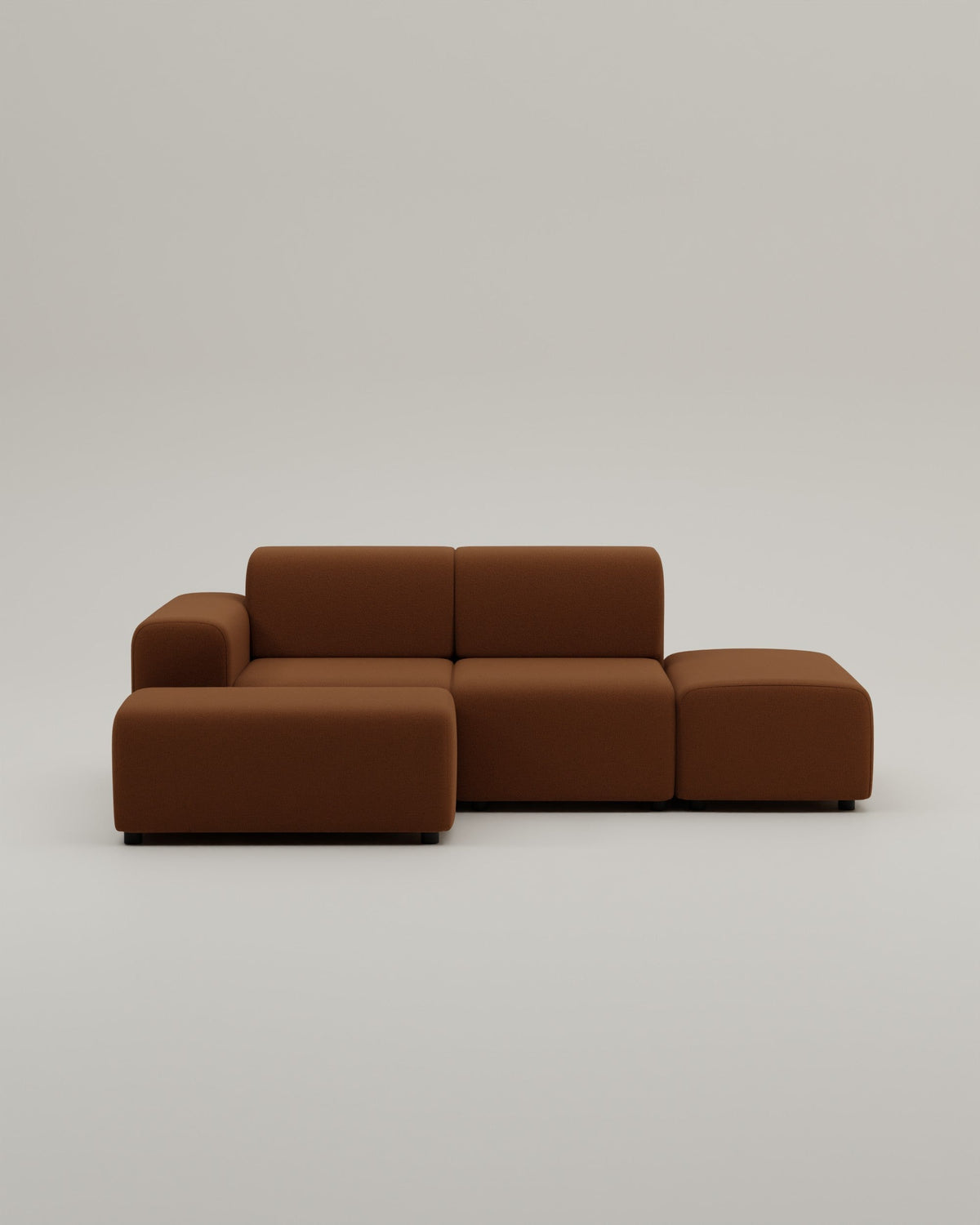 Canapé d'angle modulaire Nina 4 places mini avec fonction sommeil