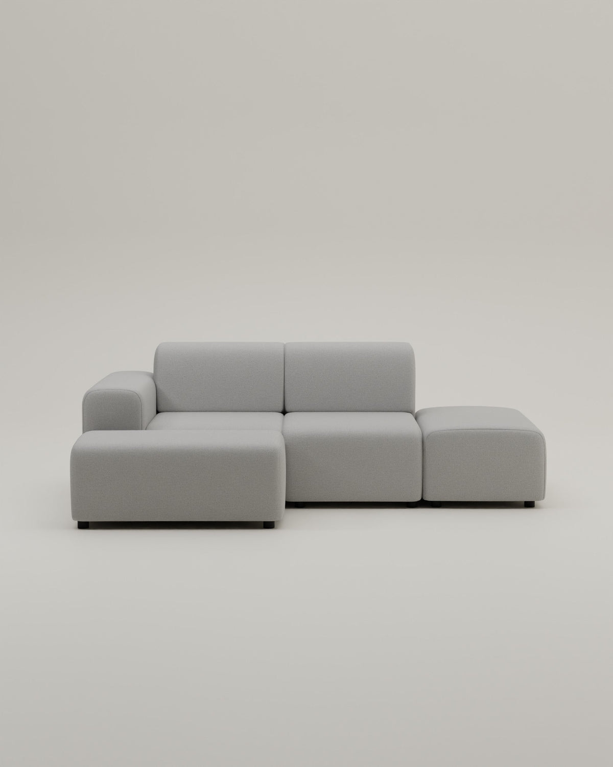 Canapé d'angle modulaire Nina 4 places mini avec fonction sommeil