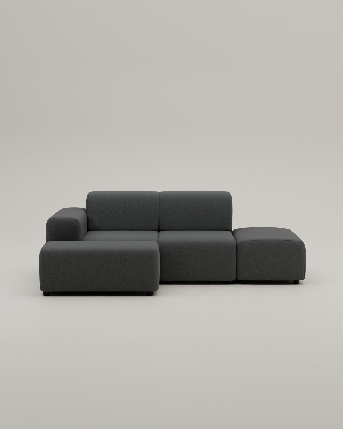Canapé d'angle modulaire Nina 4 places mini avec fonction sommeil