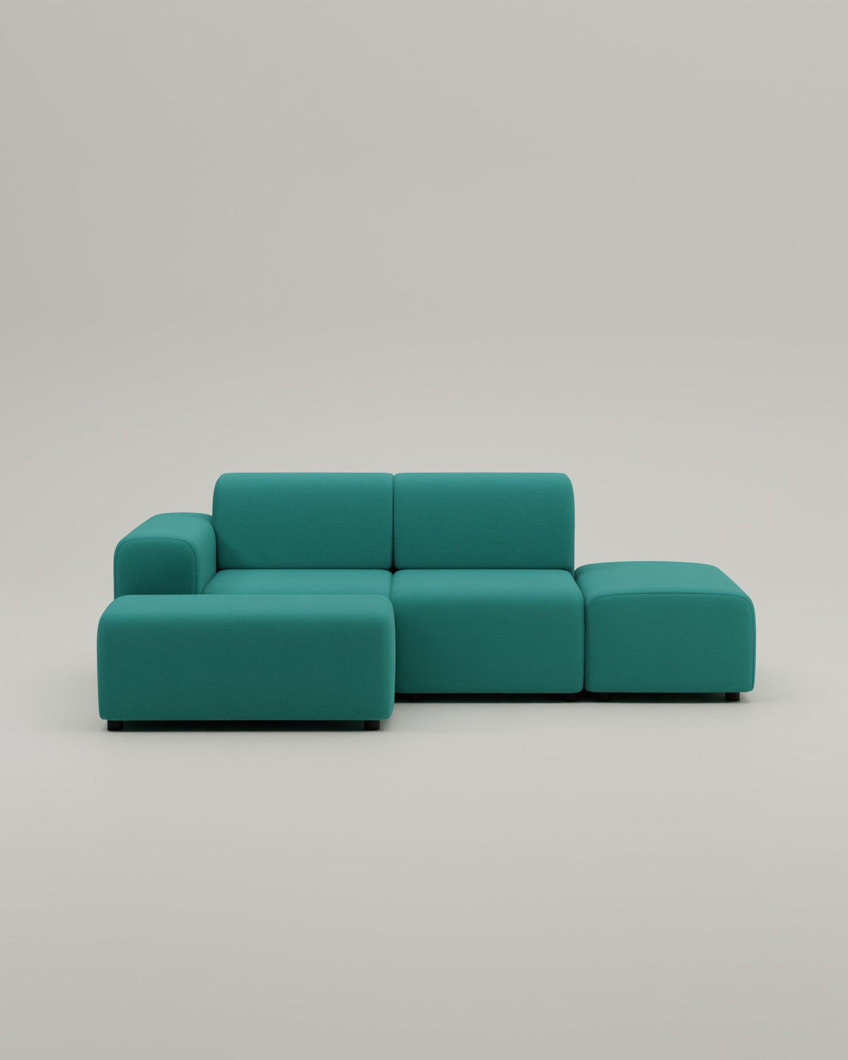 Canapé d'angle modulaire Nina 4 places mini avec fonction sommeil