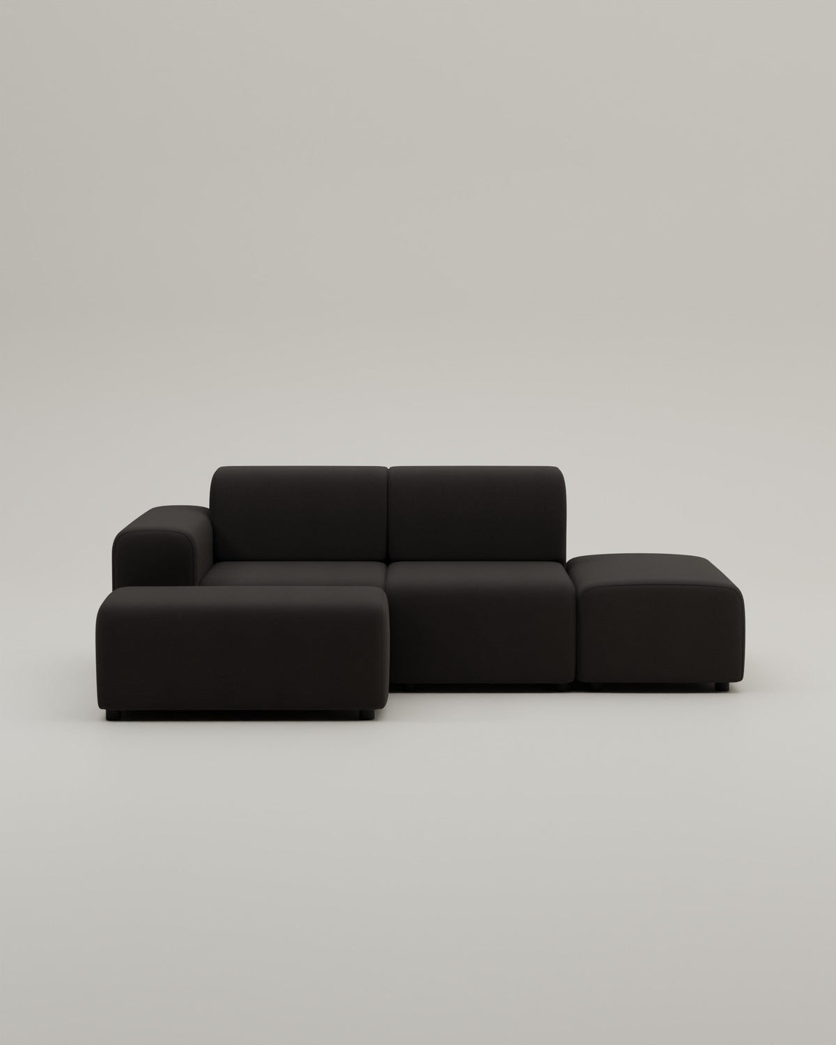 Canapé d'angle modulaire Nina 4 places mini avec fonction sommeil