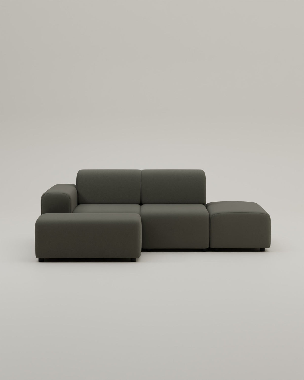 Canapé d'angle modulaire Nina 4 places mini avec fonction sommeil
