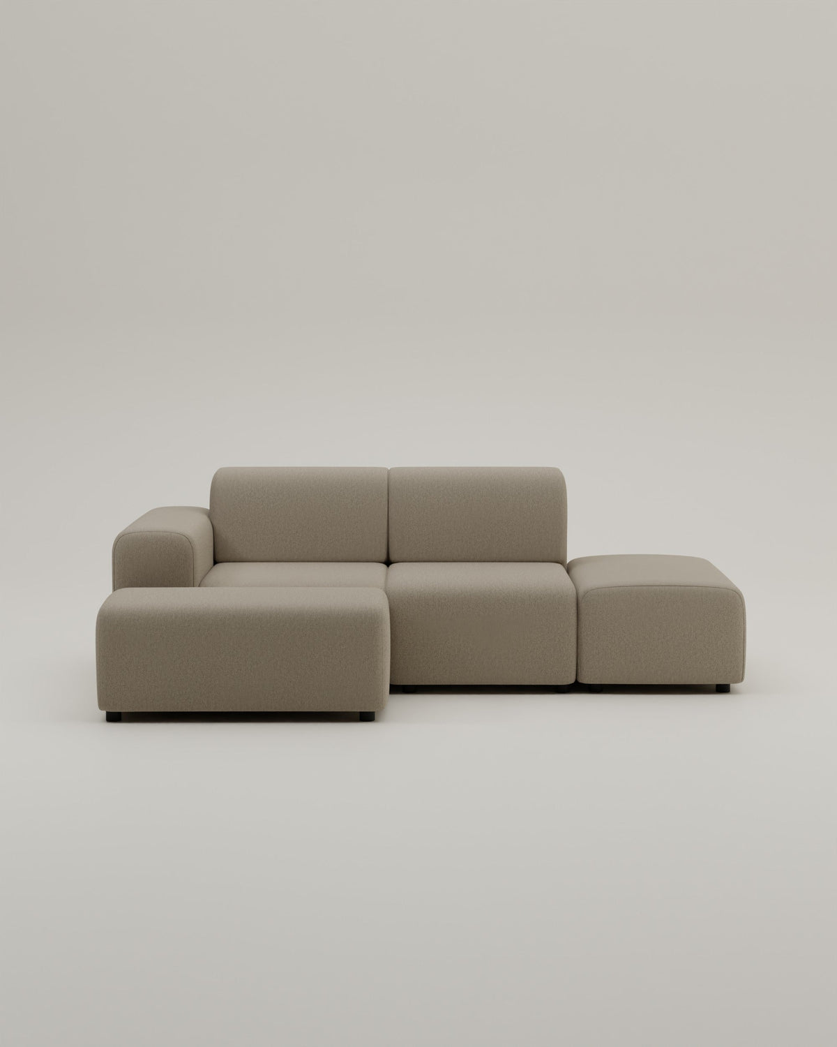 Canapé d'angle modulaire Nina 4 places mini avec fonction sommeil