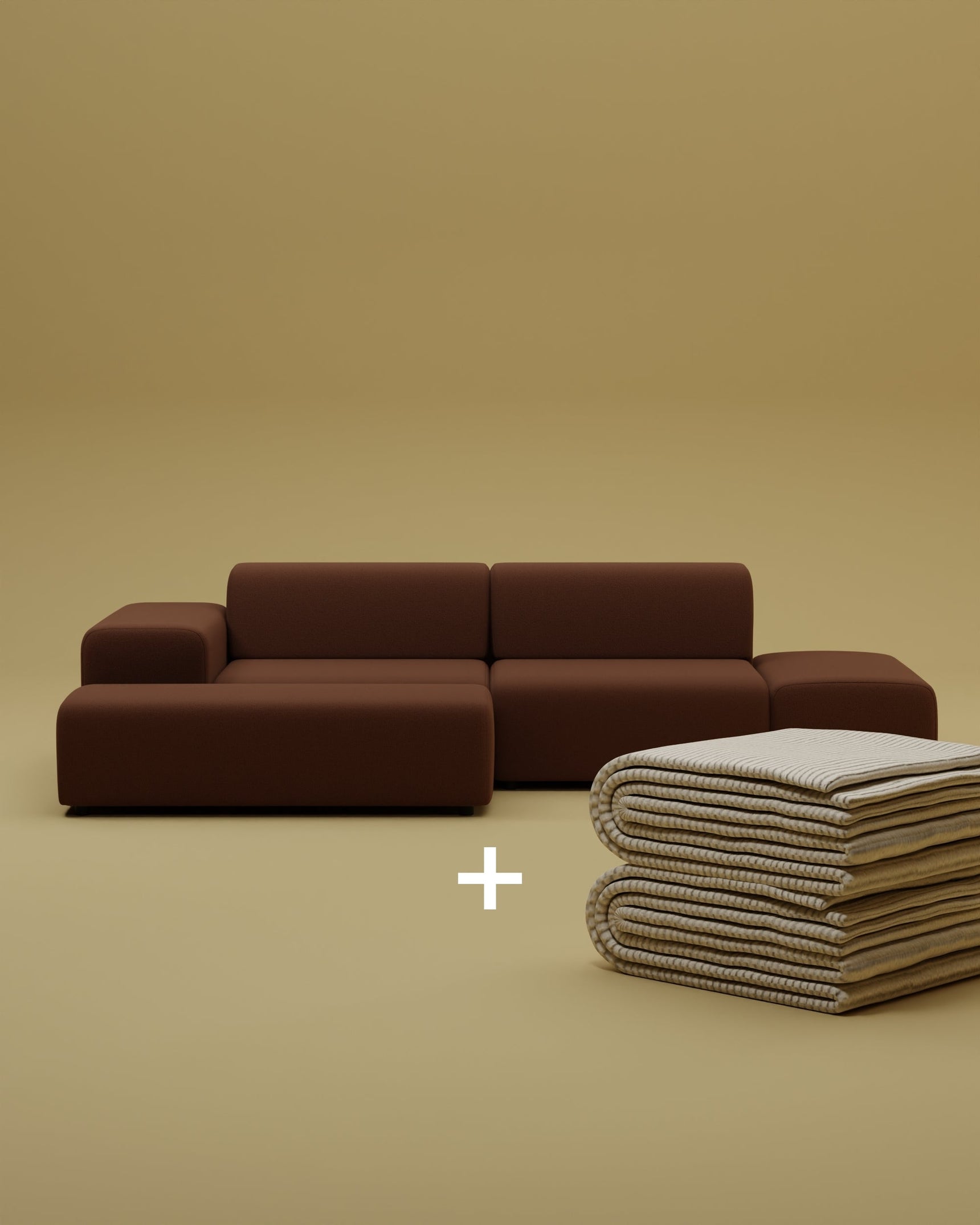 Modulares Ecksofa Nina 4-Sitzer mit Schlaffunktion 2 in 1 Set