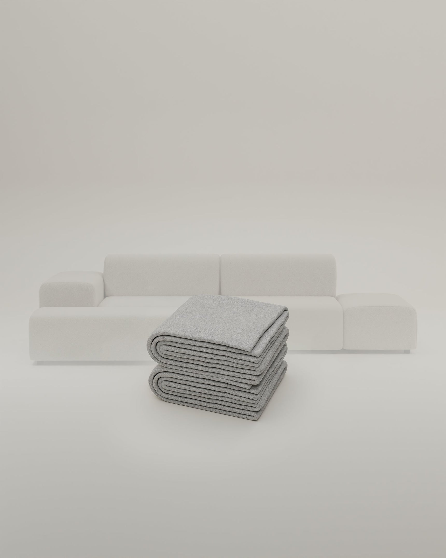 Housse en tissu - Canapé modulable Nina U-Form / Coin séjour avec fonction couchage