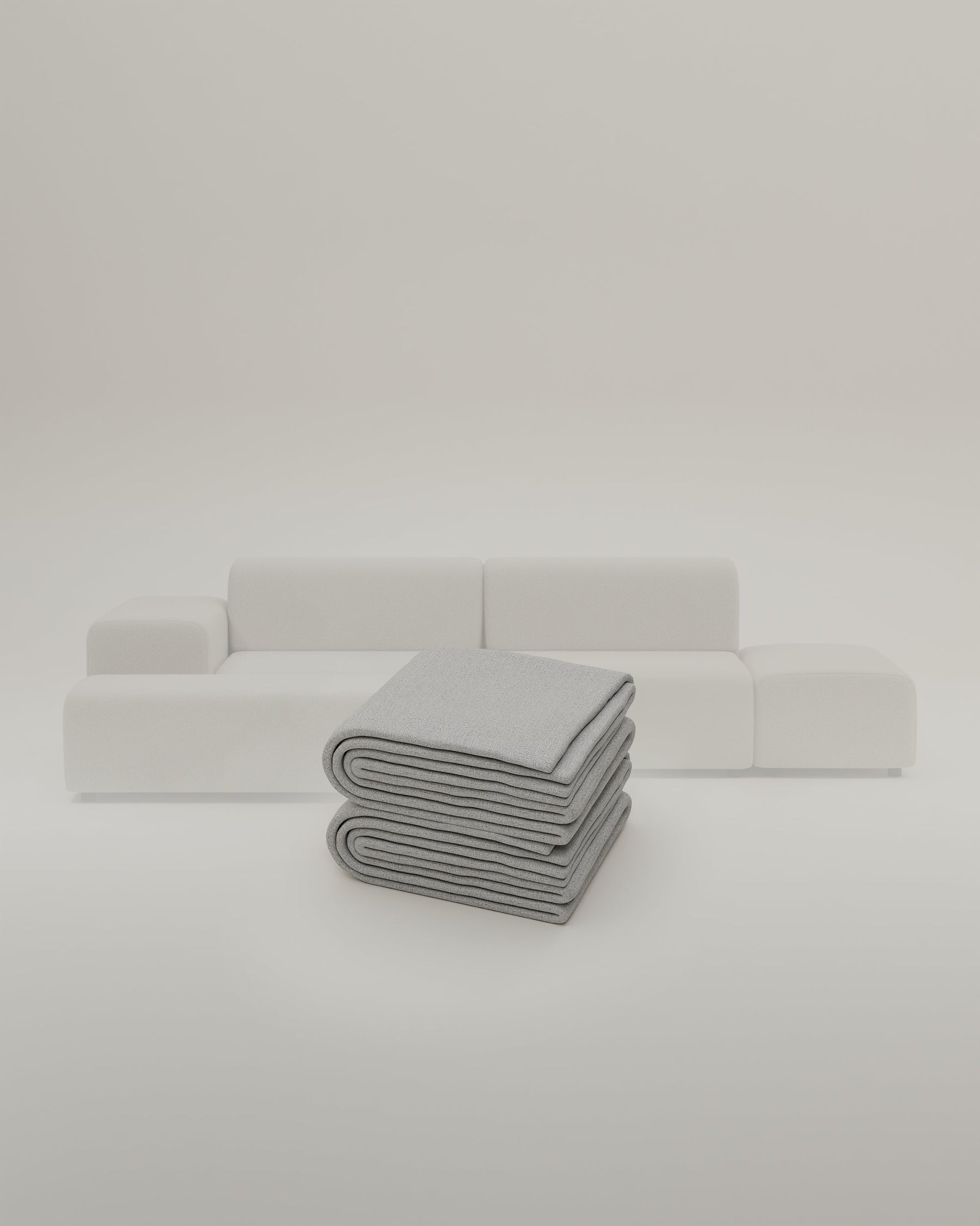Rivestimento in tessuto gratuito - Divano componibile Nina U-Form / Zona giorno con funzione notte