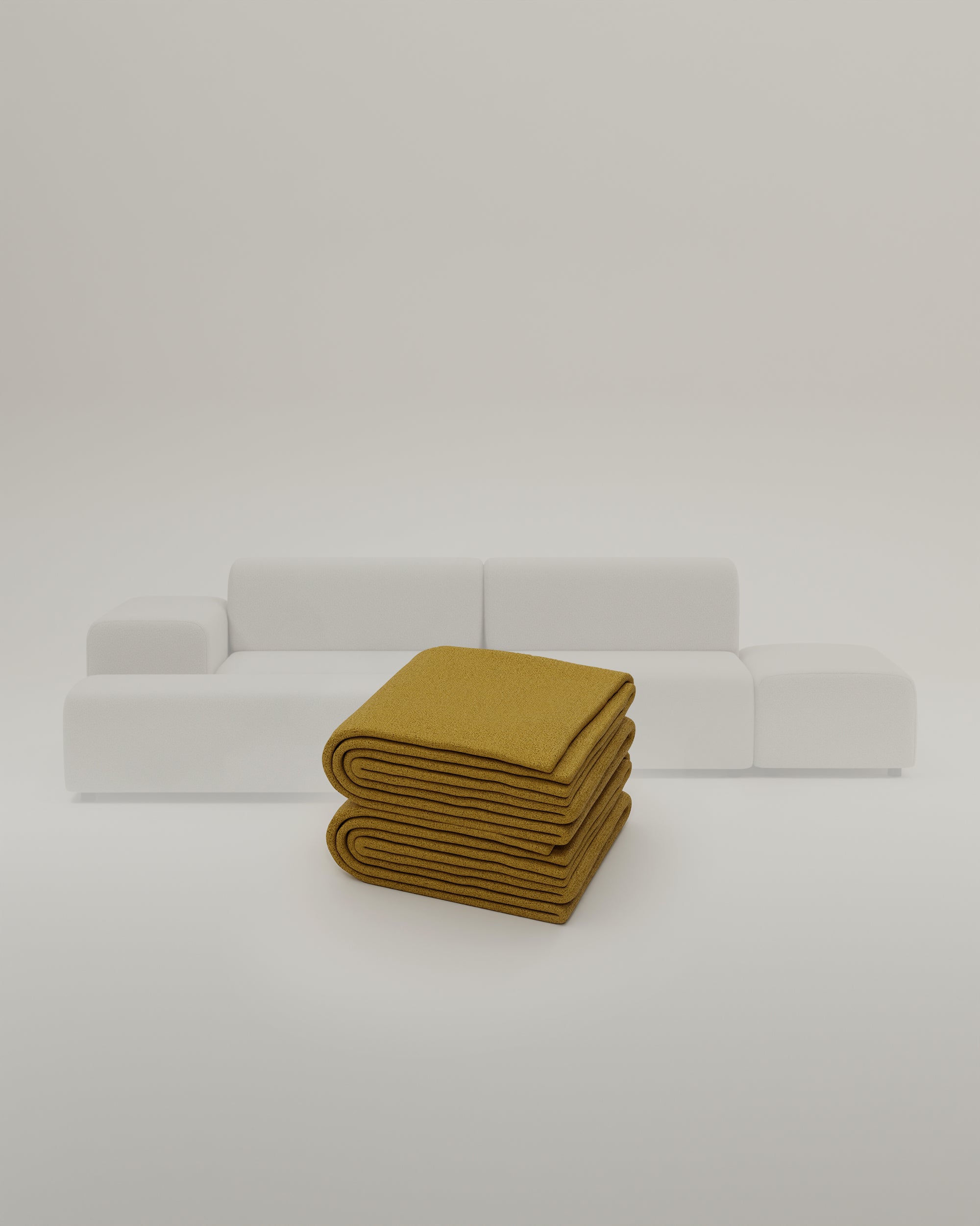 Rivestimento in tessuto - Divano componibile Nina U-Form / Zona giorno con funzione letto