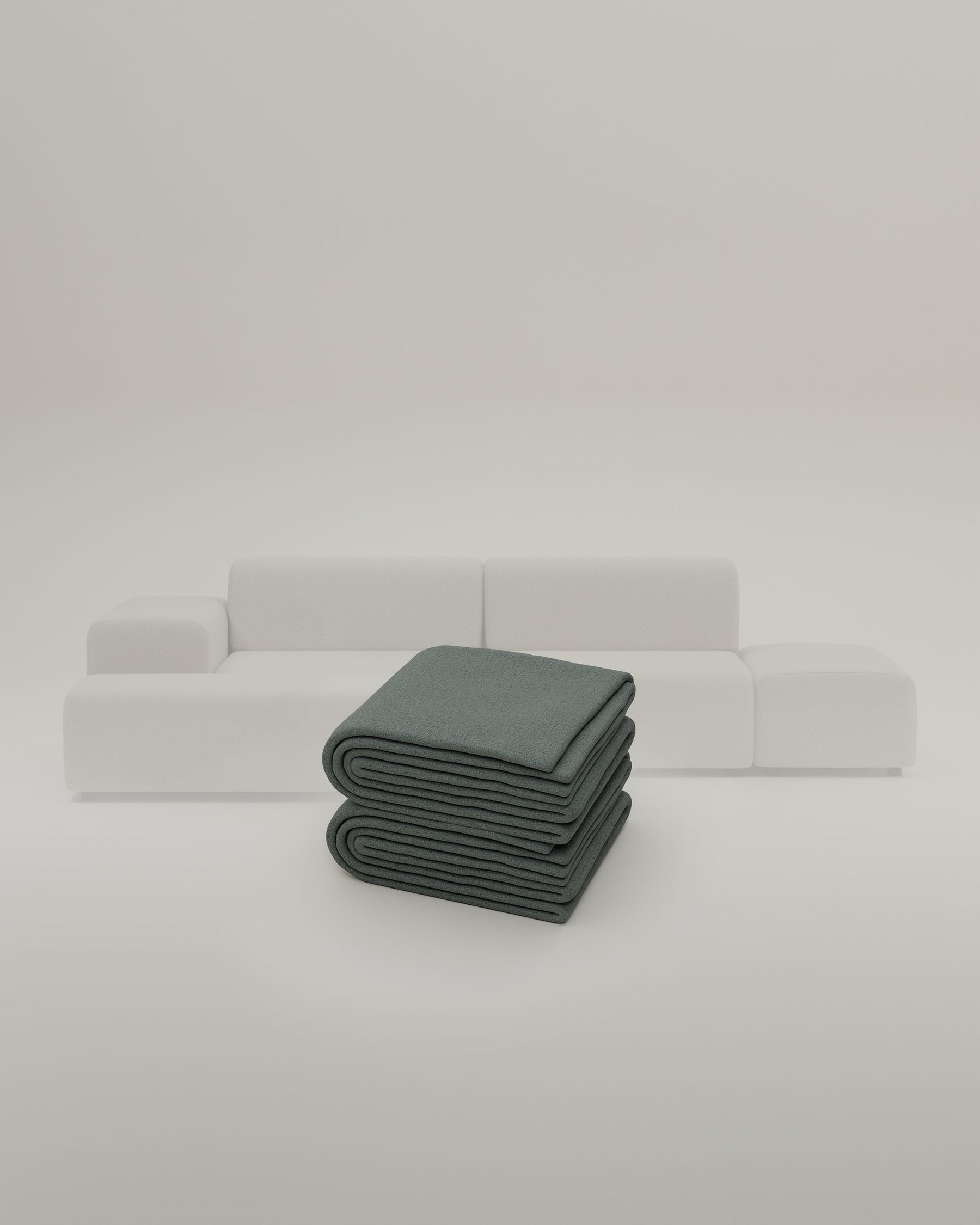 Rivestimento in tessuto gratuito - Divano componibile Nina U-Form / Zona giorno con funzione notte