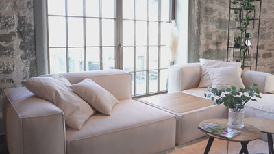 Canapé modulable Harvey M avec fonction sommeil