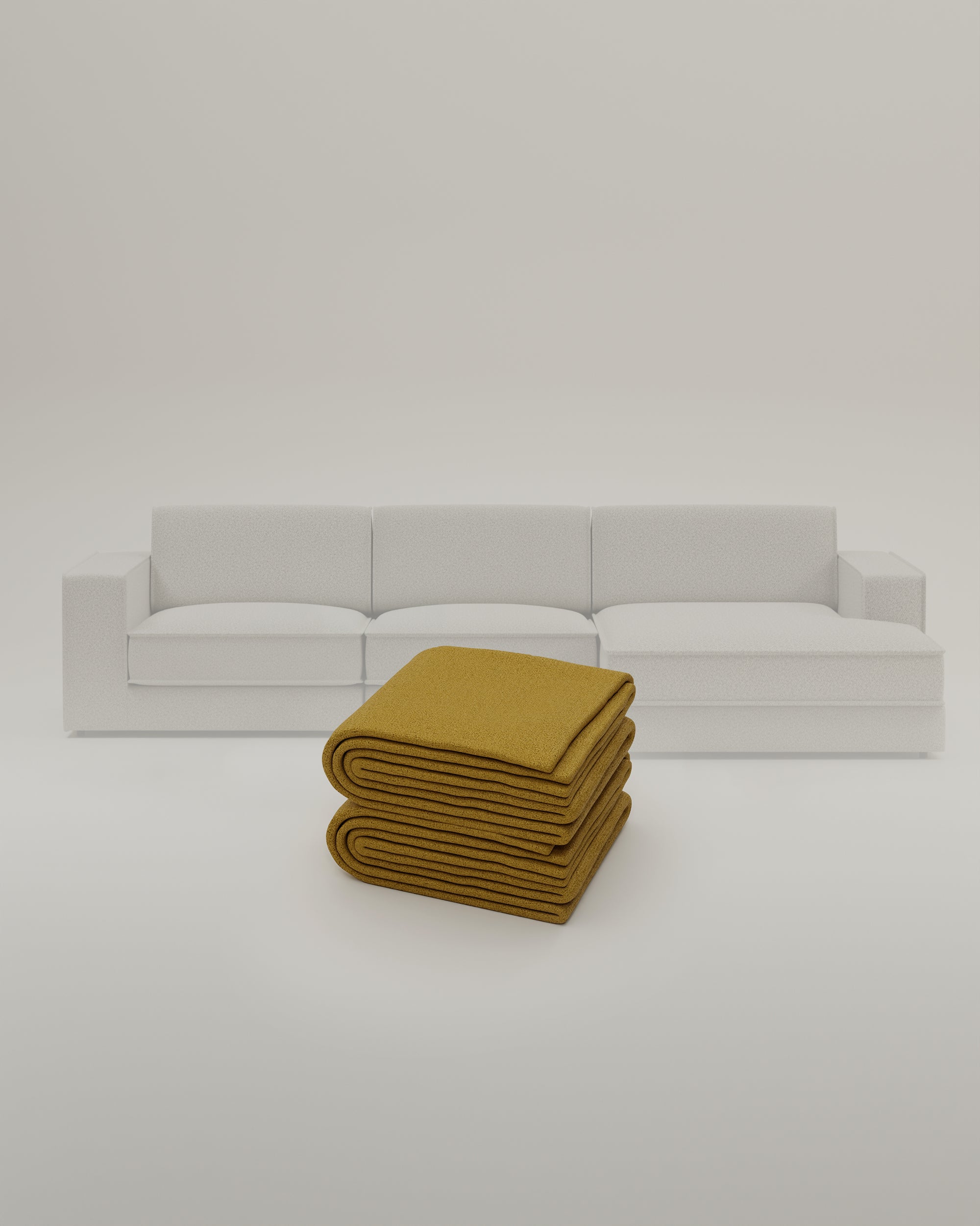 Rivestimento in tessuto - Divano modulare Terra L a 4 posti con funzione letto