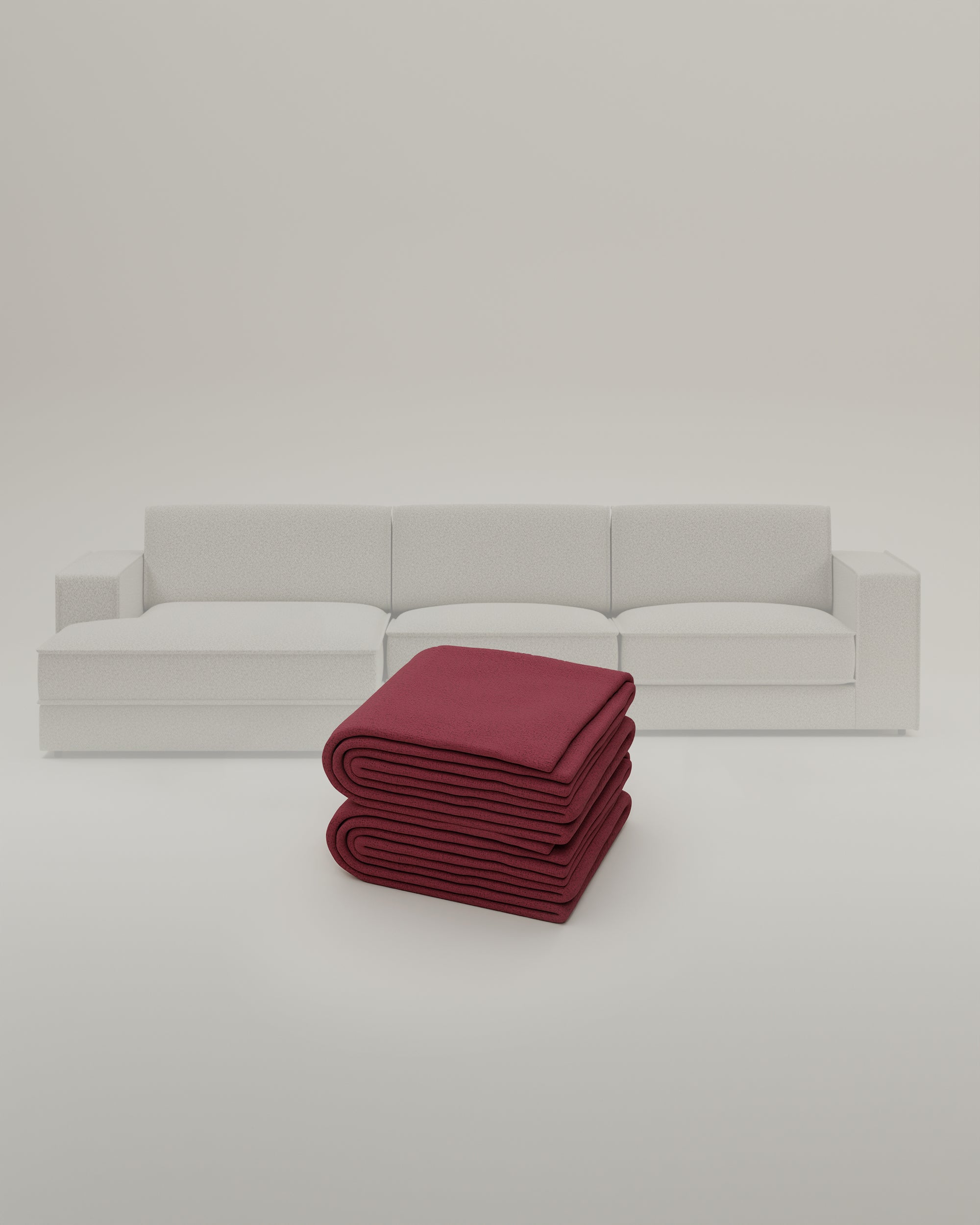 Rivestimento in tessuto - Divano modulare Terra L a 4 posti con funzione letto