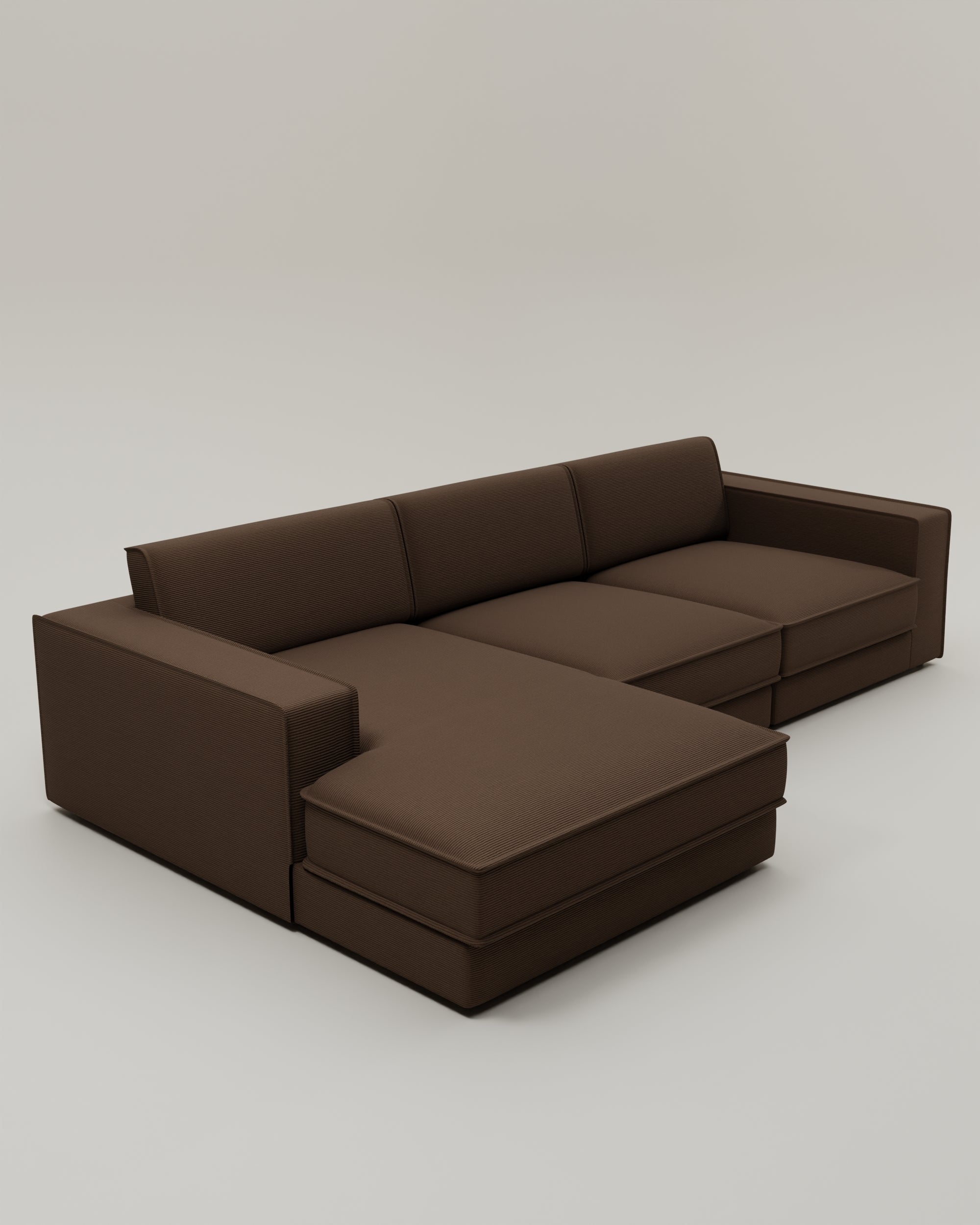 Brown-Cord / Tief 87cm --> Zum Loungen / Links image 1