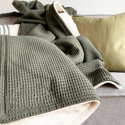 Kuscheldecke Zoe Waldgrün 145 x 210 cm - Livom