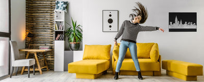 Modulares Sofa Samantha mit Schlaffunktion - Livom